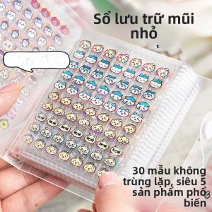 MONLEYTA | Gift Stickers For Girls Nail Art Decorations Childrens Day Mini Storage Book Waterproof Cartoon Pattern Nail Tips Decoration