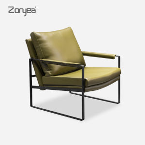 Single-Seat Sofa Chair Leather Accessible Luxury Internet Celebrity Nordic Designer Lazy Casual Chair Minimalist Modern Living Room Wingback Chair