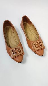 NASRU Sepatu Wanita Flat Shoes Kulit Premium Pentopel Flatshoes Lentur Elastis Soll Karet - PDR02