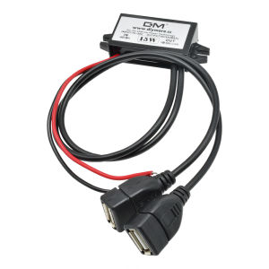 Waterproof 12V to 5V Converter DC-DC Step Down Module Power Adapter USB Wire Connector Buck Power Supply