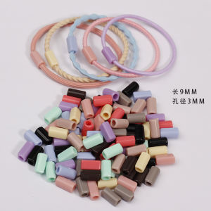 Acrylic Head Rope DIY Rubber Band Connection Buckle Rubber Skin Casing Cut Surface Adhesive Accessories Homemade Hair Ring Material