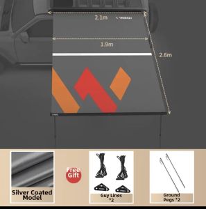 DIJIE | Automatic Retractable Shade Waterproof Car Side Awning Easy Installation Lightweight