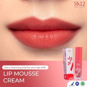 LIP MOUS CREAM SR12 tekstur lembut dan ringan awet tahan lama