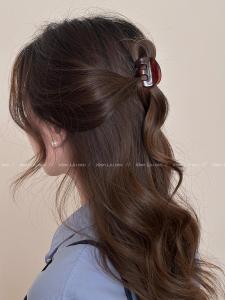 Small Size Acetate M-Shape Hair Claw Womens New 2025 Fashion Sensation Half-Up Ponytail Shark Clamp Hair Accessories