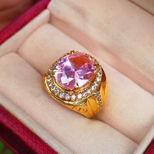 CINCIN BATU PINK TOPAZ MEWAH