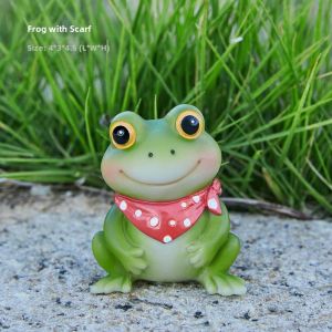 Adorable Frog Desktop Decoration Stress Relief Healing Series Emotional Stability Tool Courtyard Flower Pot Landscaping Car Decoration
