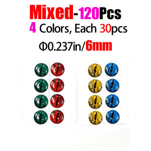 Topranc 4/6/8/10/12mm VIB Artificial Fish Eyes 120Pcs DIY Eye Fishing Tackle Pesca Mini Fishing Lure