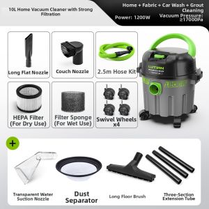 LUTIAN | High-Power Strong Suction Industrial Vacuum Cleaner 30L