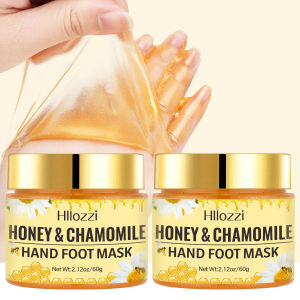 มาส์กเท้ามือน้ําผึ้งและคาโมมายล์ 2 ชิ้นช่วยให้ผิวเรียบเนียนมาส์กมือทําความสะอาดอย่างอ่อนโยน ผิวมือส่องสว่าง