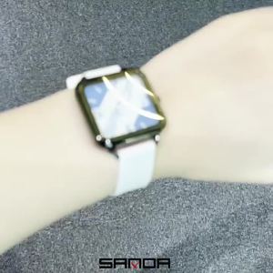 Sanda | Đồng Hồ Thạch Anh Thời Trang Nhiều Màu Sắc SANDA 3261 Dành Cho Học Sinh Mặt Vuông Chống Nước Số Ả Rập Phong Cách Thể Thao Đồng Hồ Trẻ Em