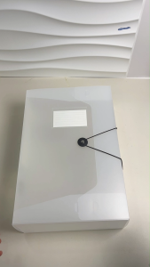 Long File Case with Rope Buckle 10CM File Box Paper File Organizer Thickened Document Organizer