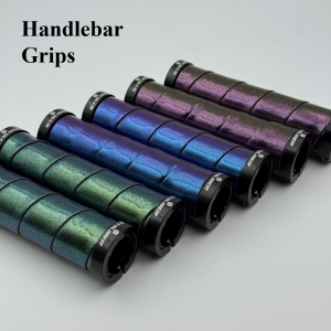 1 Pair Gradient Color Dual-Sided Lock-On Mountain Bike Grips for 22.2mm Handlebars Soft Comfortable Shock-Absorbing
