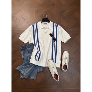 ZHUOCAN | Áo Polo Sọc Đa Màu Phong Cách Cổ Điển