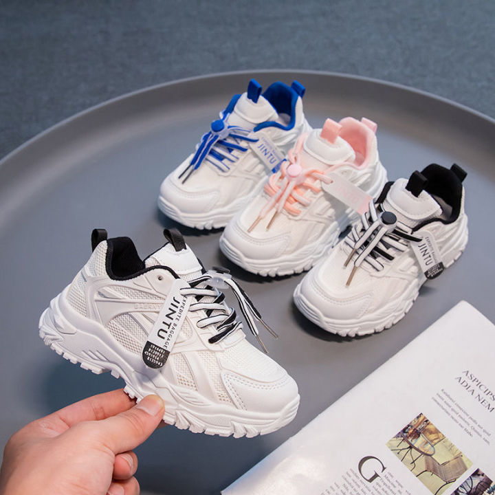 Breathable kids shoes for boys drawstring non-slip low top rubber girls  sneakers for 3-10year children(size 26-37) Lazada PH