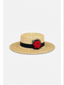 Elegant Rose French Summer Sunshade Straw Hat