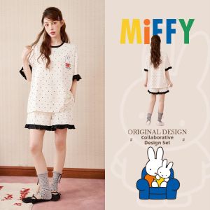 GONGDIE | Cooling Pure Cotton Womens Sleepwear Short Sleeves Shorts