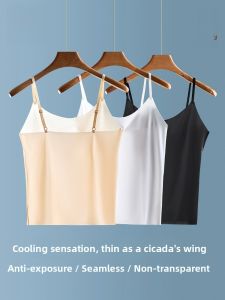 MiiOW | Ultra-Thin Ice-Silk Strapless Womens Summer Shirt Tube Top Sleeveless Vest Anti-Light Walking Base Color Matching MiiOW Cat Person