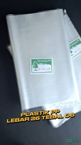 Plastik PP Lebar 26 Tebal 06 26x40 26x45 Kantong Bening Transparan