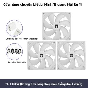 Quạt Tản Nhiệt Máy Tính Bằng Nhựa Màu Đen Không Sáng 14cm Thermalright TL-C14C Quạt Tản Nhiệt Máy Chủ Hoạt Động Yên Tĩnh PWM
