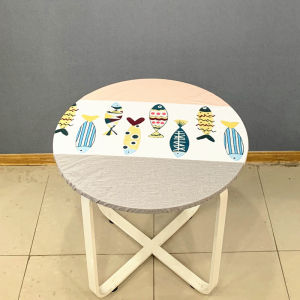 Tấm Trải Bàn Tròn Chống Thấm Nước PVC Chống Dầu Chống Trượt Hình Elip Đơn Giản Hiện Đại Tấm Trải Bàn Ăn Tấm Trải Bàn Trà