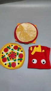 หมวกแฟนซี Fast Food เฟรนช่วยเพิ่มงานแฮมเบอร์เกอร์ พิซซ่า ขนาดฟรีไซส์ สะท้อนกับการตั้งค่าเป็นเด็กหรือผู้ใหญ่ (FANCY307)