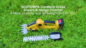 2 in 1 Cordless Hedge Trimmer Grass Shrub Shear Handheld Lightweight 90° Rotatable Head Electric Weeding Shear with Rechargeable Lithium-Ion Battery for Garden Lawn Gardening Tool