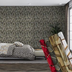 3D geometric self-adhesive ins style waterproof and stain resistant wallpaper decoration  bedroom e-sports room wallpaper
