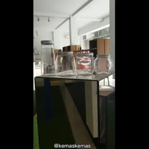 450ml Botol Plastik Trapesuim PET Jar Tinggi + Tutup Alumunium Lid