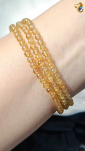 Collection Grade Gold Tourmaline 3 Rounds Bracelet