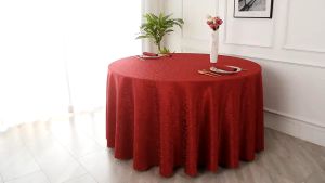 4/6/8/10 Seater Round Tablecloth White Waterproof Table Cloth Mantle Table Cover Dining Tablemat