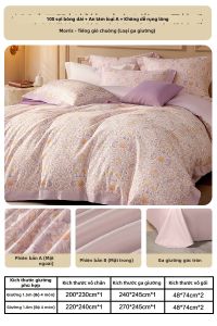 Mercury | Bộ 4 Miếng Cotton Cao Cấp Hai Lớp Flannel Sợi Dài 100 Counts