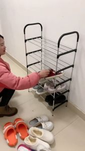 Kệ giày dép 5 tầng khung inox chắc chắn giá để giày dép 5 tầng kệ giày dép inox kệ giày dép thông minh kệ để đồ đa năng kệ sách