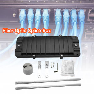 12 Core Small D-type Fiber Optic Splice Cable Splice Box 2 IN 2 OUT Fibre Splice Box Waterproof