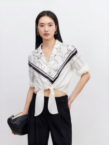 Vero Moda | Dual-wear Buttoned Printed Long-sleeve Top