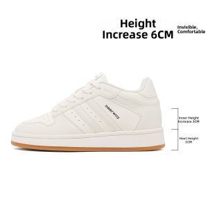 Deerway | Insoles 6cm Womens Casual White Sneakers Plate Shoes