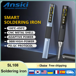 SL108 T12 Soldering Iron Portable 96w 100-450°C Adjustable Temperature Digital Solder Station T12 tip series Welding tools Kit