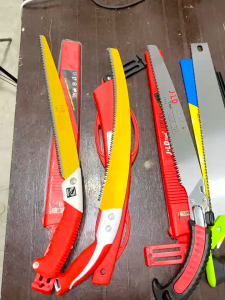 JLD Straight/Bending Blade Pruning Saw 350mm Heavy Duty SK5 Carbon Steel Trimming Hand Saw Scabbard