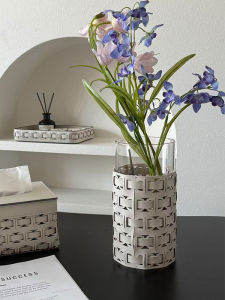 SilentWind Rơm Rỗng Mềm Mại Vase Trang Trí Bàn Thanh Lịch Phong Cách Minimalist Cho Nhà Phong Cách Mềm Mại Trung Hoa