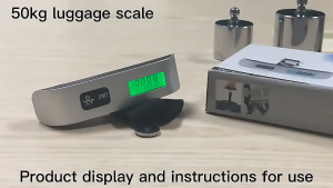 50kg/110lb Electronic Hanging Suitcase Travel Weighs LCD Display Digital Luggage Scale Portable Suitcase Travel Weighs