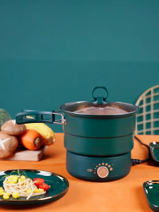 [In stock] 1.6L portable rice cooker with electric ceramic stove split multi-purpose pot foldable steamer electric hot pot electric frying pan dormitory