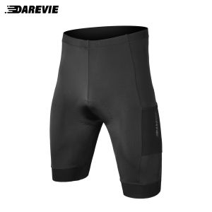 DAREVIE Cycling Shorts 2 Pockets 12mm 80kg/m³ Pad Training Level Mens Shorts 5cm Non Slip Leg Gripper Cycling Clothes For Men