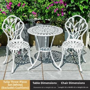HEIFAN | Outdoor Bistro Set Minimalist Aluminum & Iron