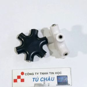 Đầu chia âm thanh 1 ra 5 / Chuẩn 3.5 ly (3 điểm cực) (Màu Trắng - Đen)