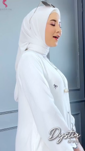 DYSTIA DRESS JUMBO LD 120 2XL XXL BAHAN AIRFLOW EMBROIDERRY By SHOFIYA GAMIS WANITA TERBARU MOTIF PITA BORDIR ABAYA REMAJA COQUETTE RIBBON  Muslim Dewasa Pesta Hitam Lebaran Mewah Syari Crinkle Maxi