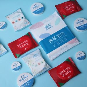 Khăn Tắm Nén Dùng Một Lần Di Động - Khăn Du Lịch Có Thể Gập Lại Cực Dày Để Tắm Khách Sạn Ngoài Trời 100% Cotton Terry-Free