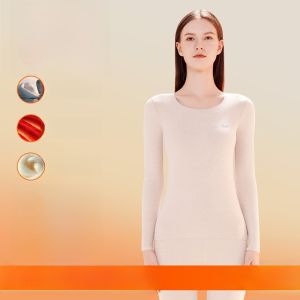 MiiOW | Warmth Cat Person Velvet Womens Base Shirt Silk Traceless Heating Thermal Wear Autumn Clothes Winter Pants Set Fleeing Underwear