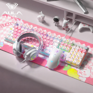 Aula | Cute RGB Mechanical Keyboard Gaming Set