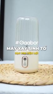 Máy xay sinh tố cầm tay mini Gaabor FP03T-WH01A 350ml ly xay nhỏ gọn tiện lợi tích điện cổng sạc USB kèm 2 cốc tiện lợi - Bảo hành 1 đổi 1