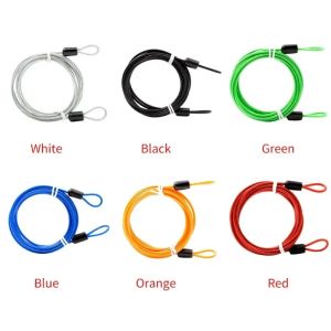 0.5M Anti-Theft Steel Cable Bike Lock - Heavy-Duty PVC Coated Wire Rope for MTB/Road Bike Portable Lightweight Cycling Security