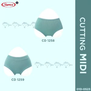 CD SOREX SUPER STRECH 1259 Sorex CD Basic Midi Wanita Warna Warni